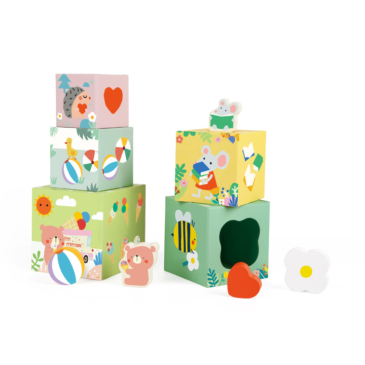 Classic World Forest Stacking Cubes