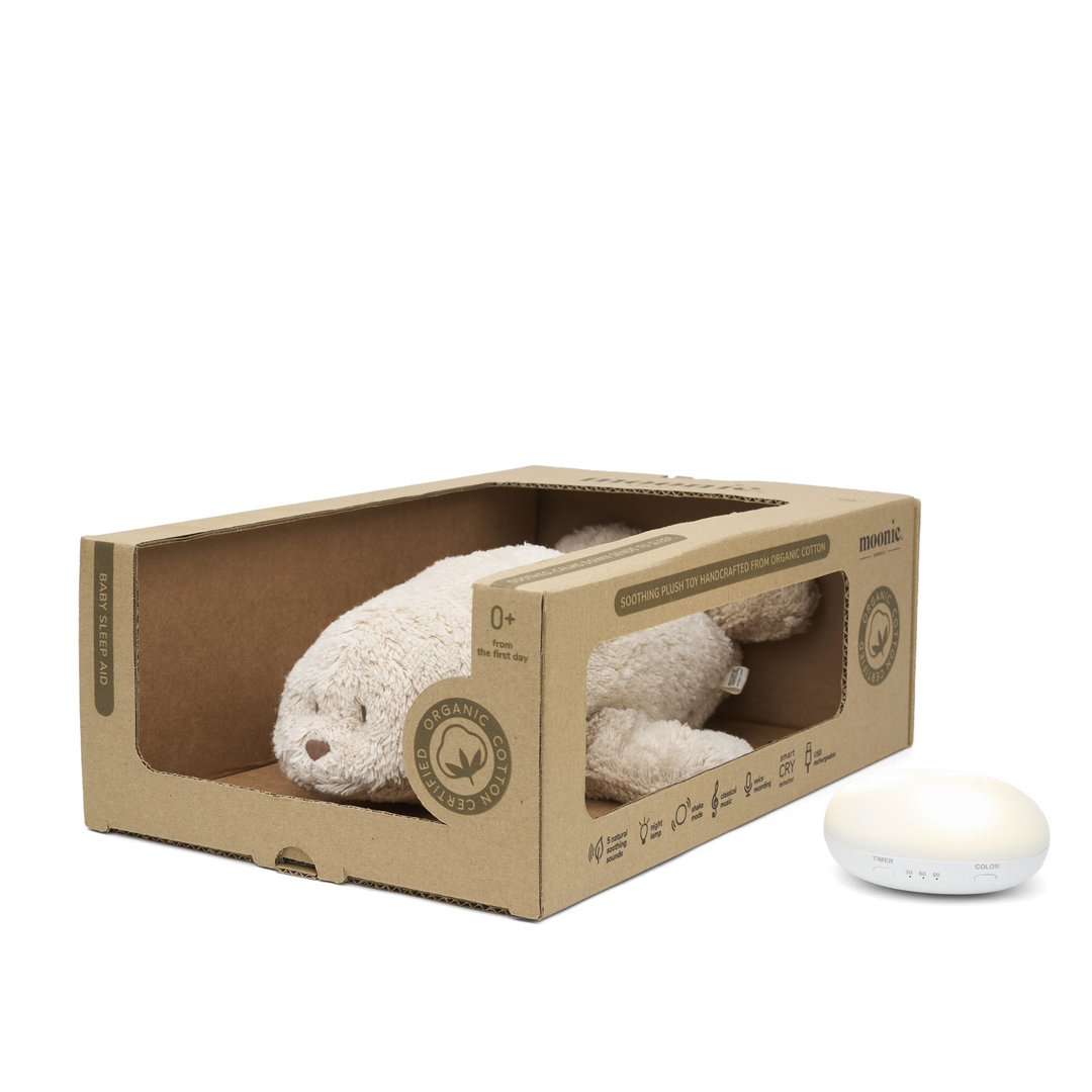Moonie® Organic Humming Seal with Lamp – Sand
