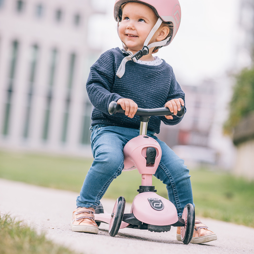 Scoot And Ride 2-in-1 Balance Bike & Scooter Highwaykick 1 – Rose