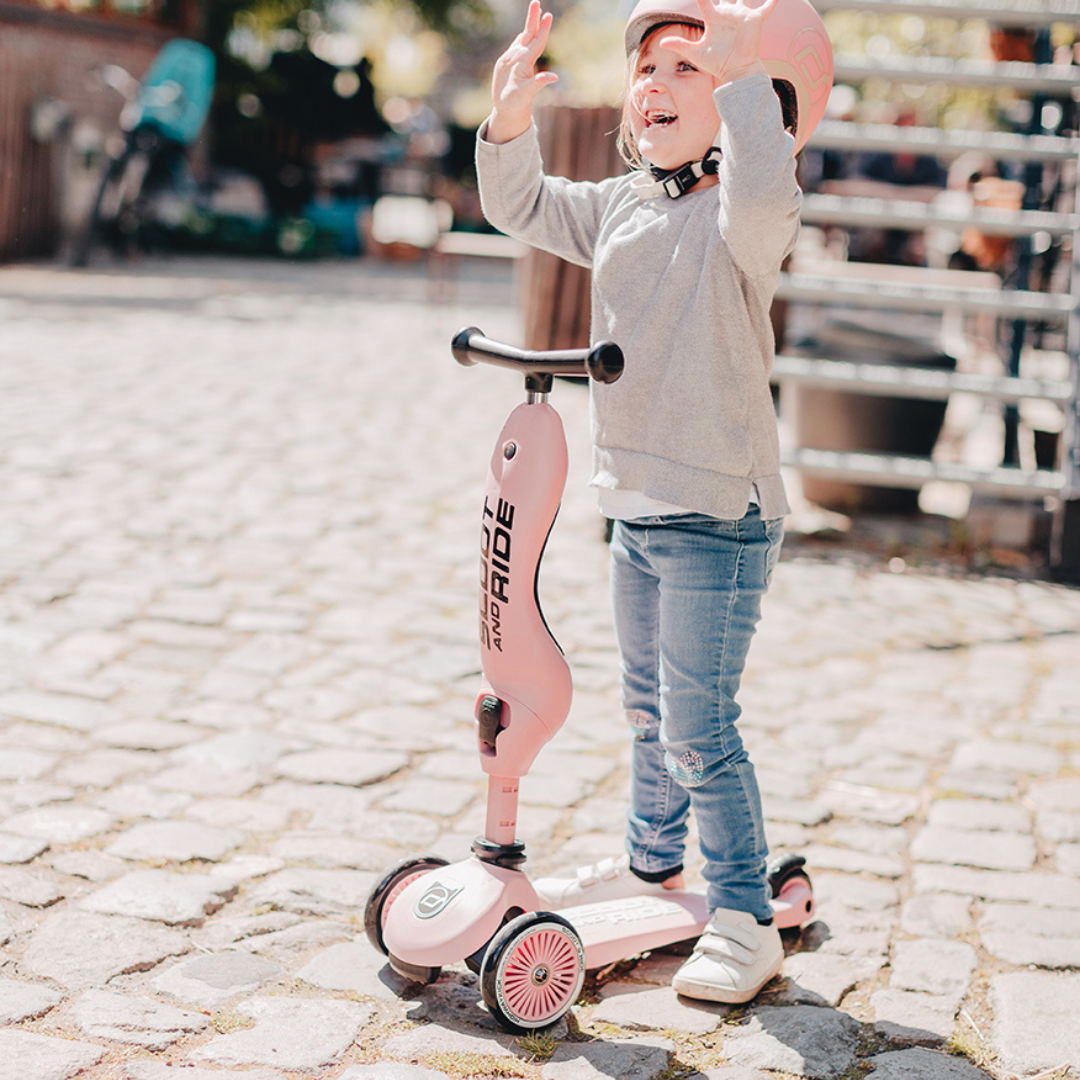 Scoot And Ride 2-in-1 Balance Bike & Scooter Highwaykick 1 – Rose