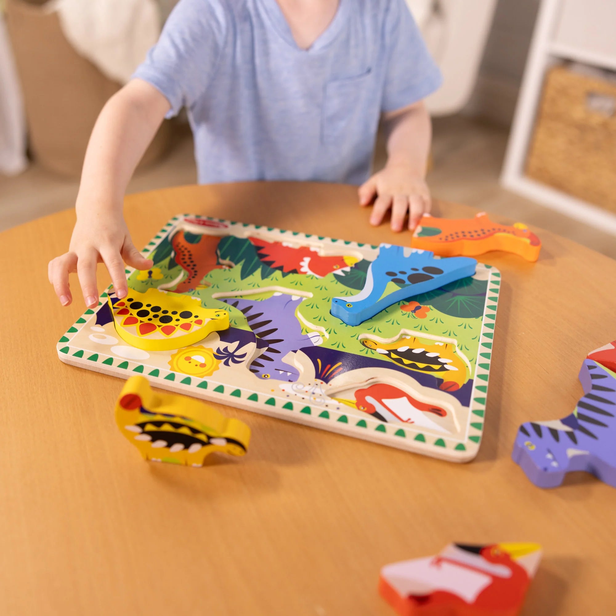 Melissa & Doug Dinosaurs Chunky Puzzle – 7 Pieces