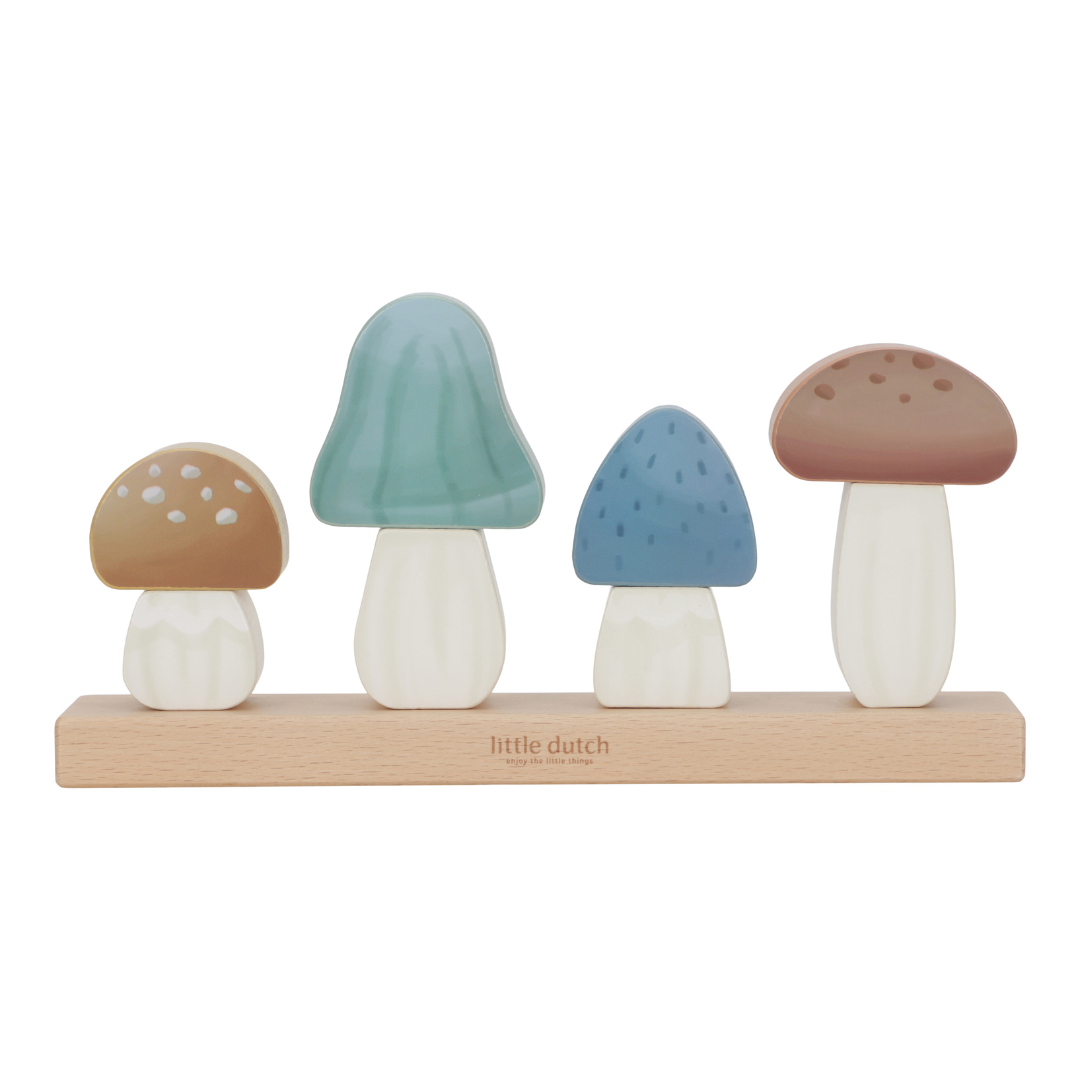 Little Dutch Mushrooms Stacking Puzzle – Forest Friends