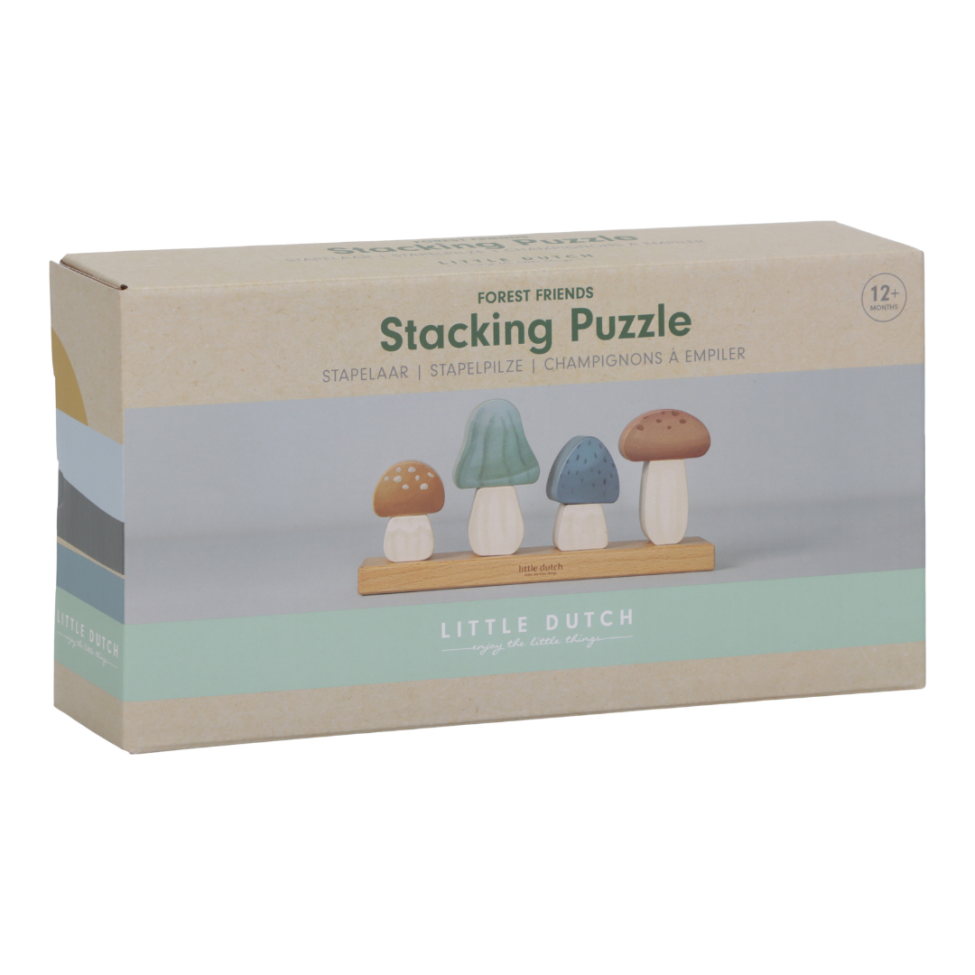 Little Dutch Mushrooms Stacking Puzzle – Forest Friends