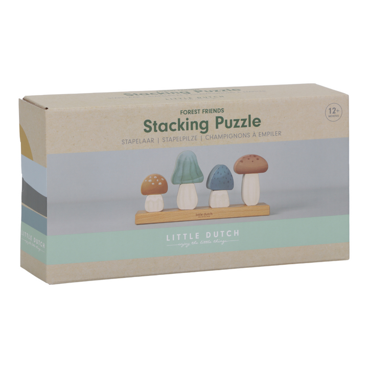 Little Dutch Mushrooms Stacking Puzzle – Forest Friends