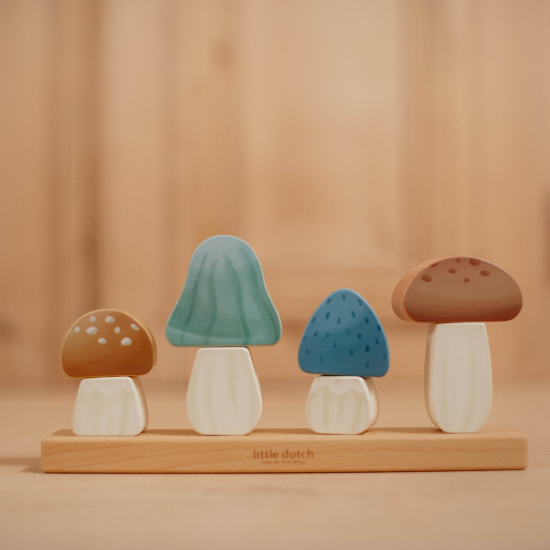 Little Dutch Mushrooms Stacking Puzzle – Forest Friends