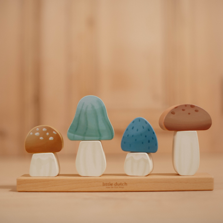 Little Dutch Mushrooms Stacking Puzzle – Forest Friends