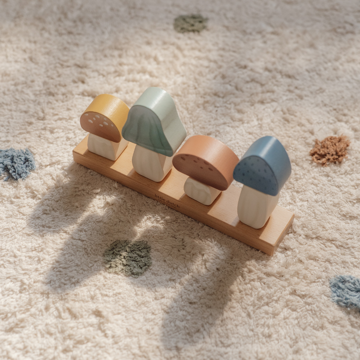 Little Dutch Mushrooms Stacking Puzzle – Forest Friends