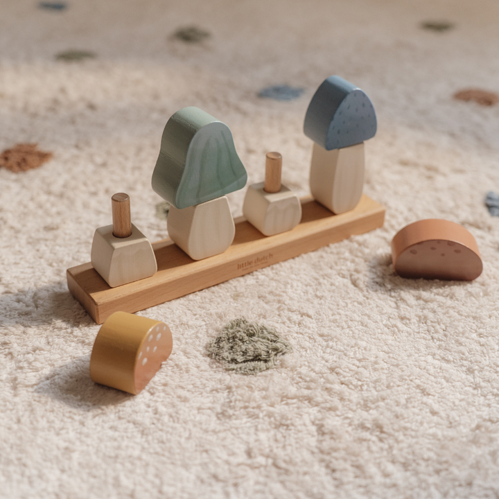 Little Dutch Mushrooms Stacking Puzzle – Forest Friends