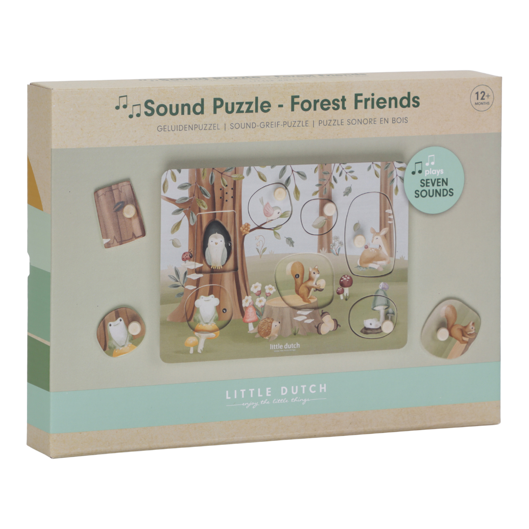 Little Dutch Wooden Sound Puzzle – Forest Friends