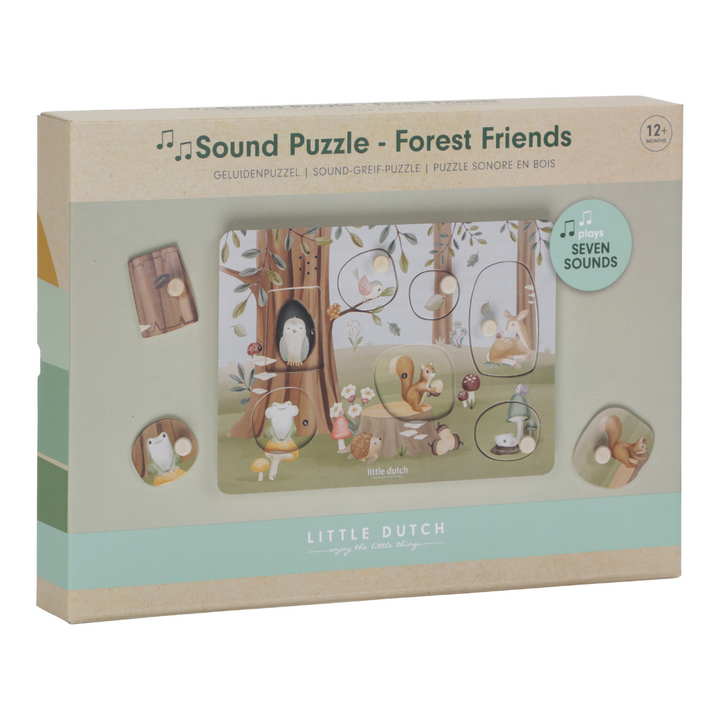 Little Dutch Wooden Sound Puzzle – Forest Friends
