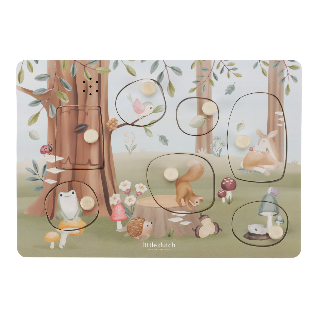 Little Dutch Wooden Sound Puzzle – Forest Friends