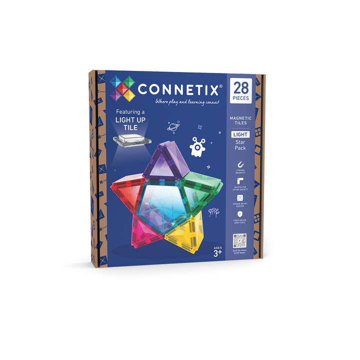Connetix Tiles Magnetic Building Tiles Star Light Pack – 28 Piece