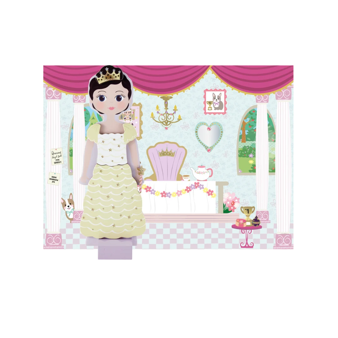 Floss &amp; Rock Wooden Magnetic Dress Up Doll – Charlotte