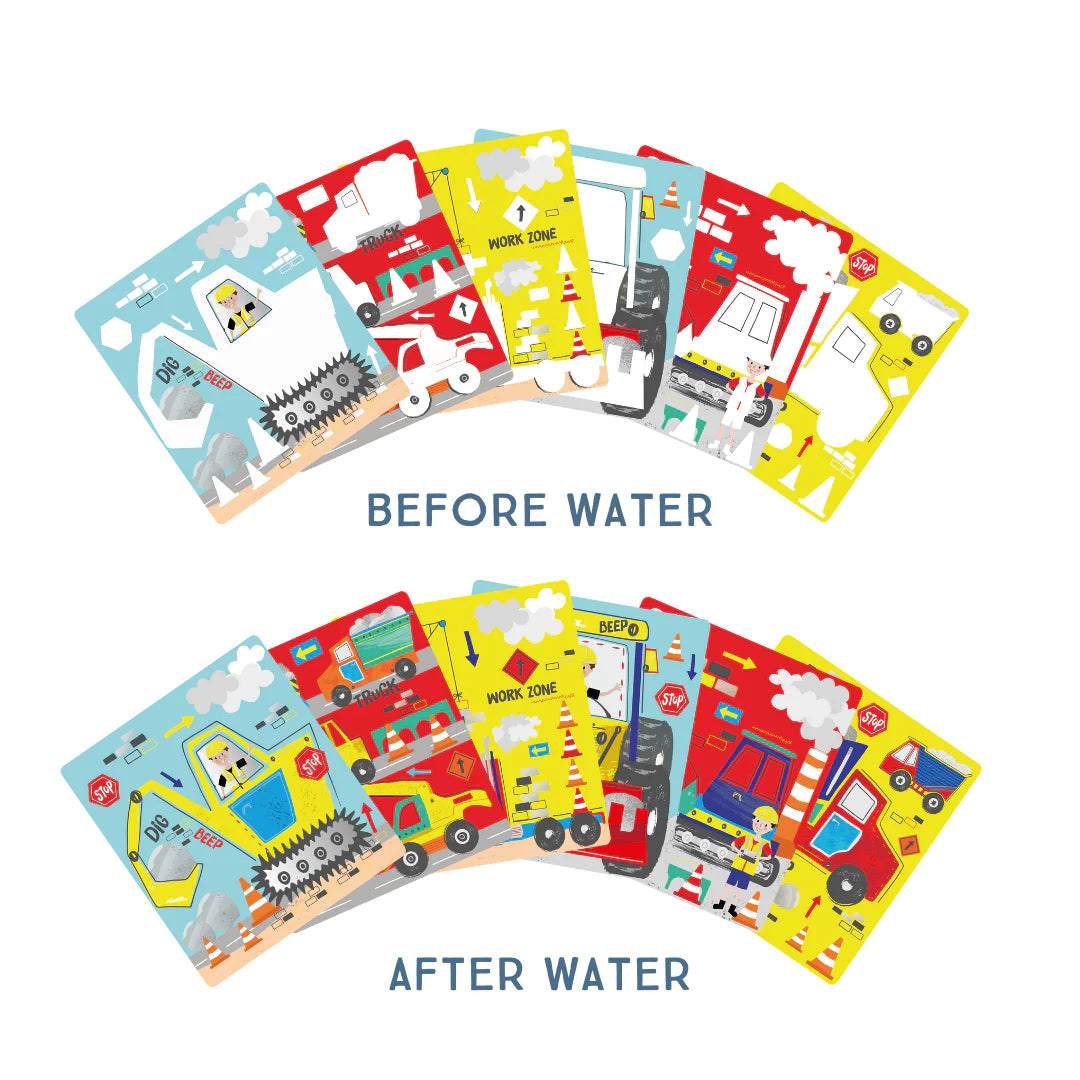 Floss &amp; Rock Magic Colour Changing Water Card Easel &amp; Pen – Construction