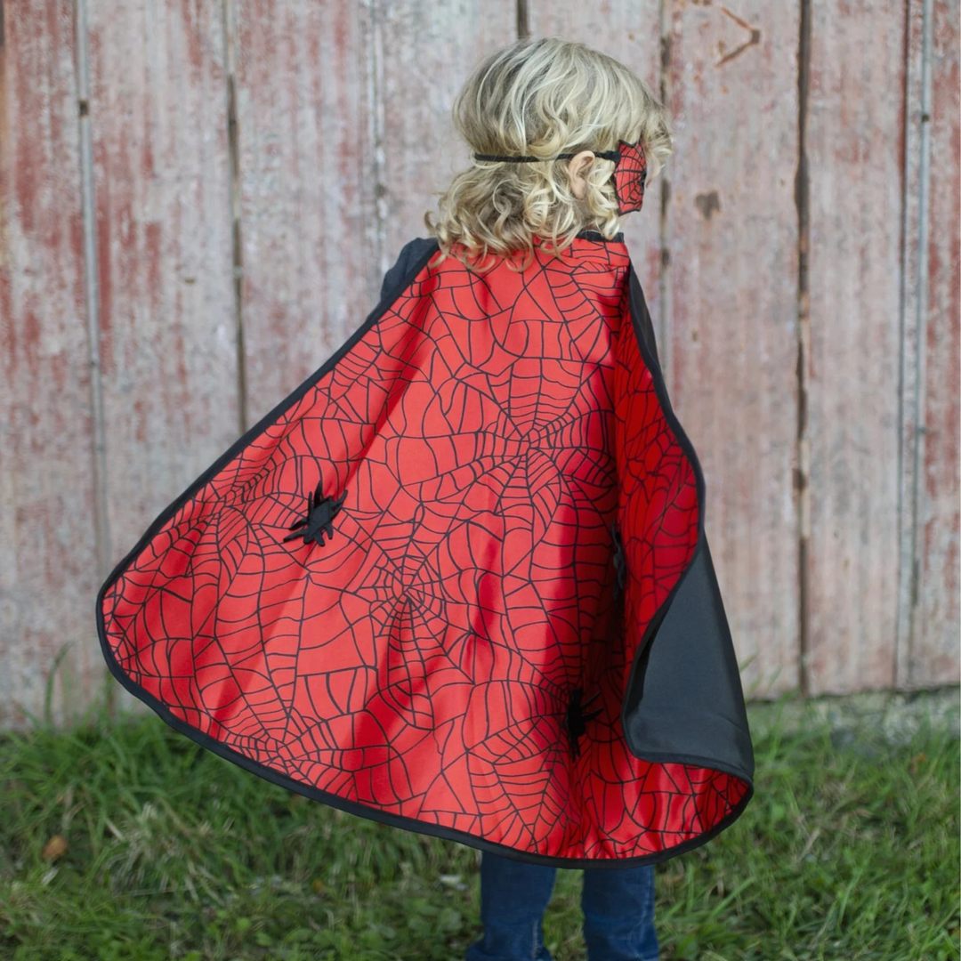 Great Pretenders Reversible Spider &amp; Bat Cape with Mask