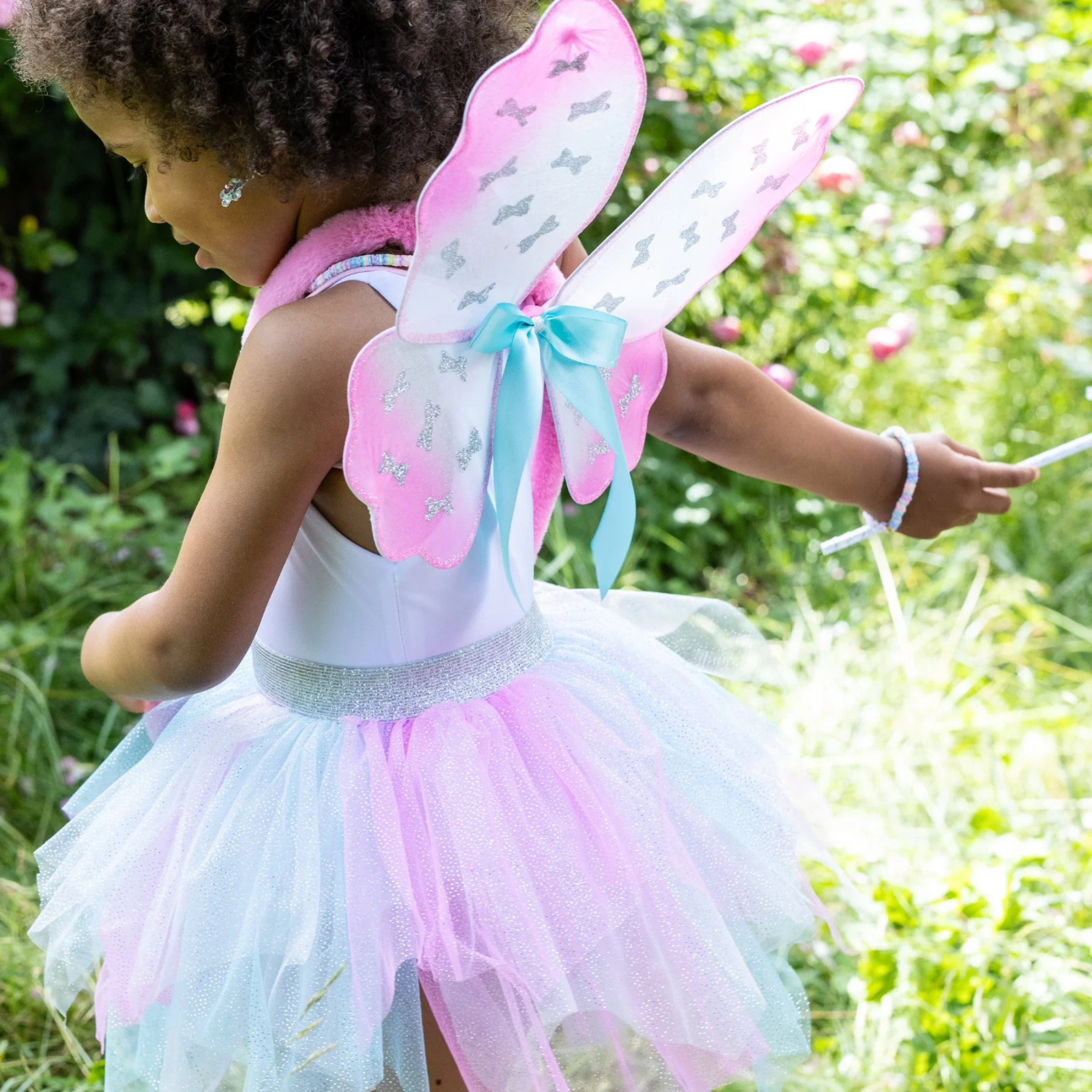 Great Pretenders Think Skirt with Fairy Wings & Wand Play Costume Set – Mint