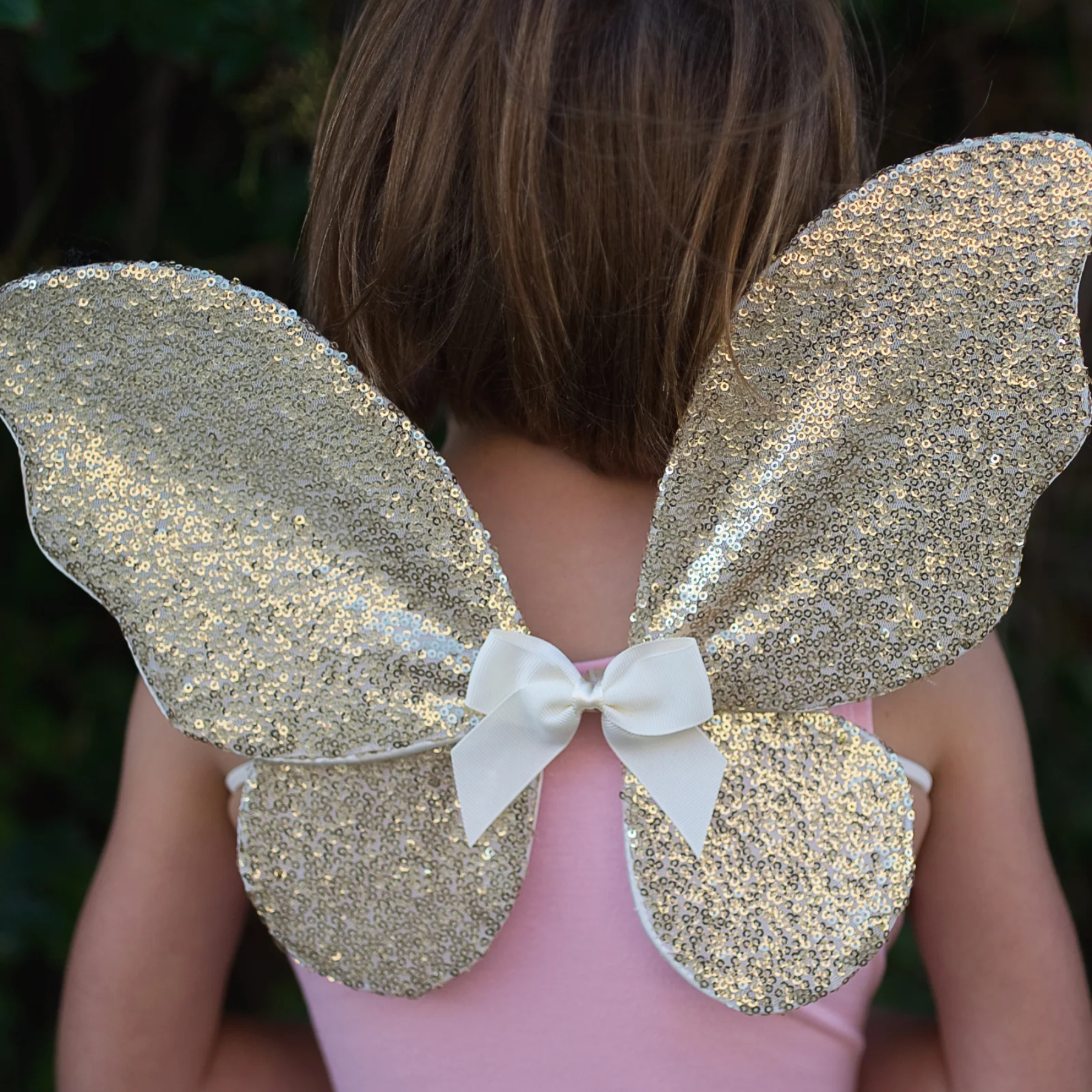 Great Pretenders Gracious Gold Sequins Skirt, Wings and Wand Play Costume Set