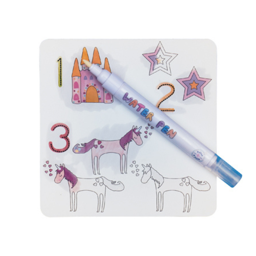 Floss &amp; Rock Magic Colour Changing Water Cards – Fairy Unicorn
