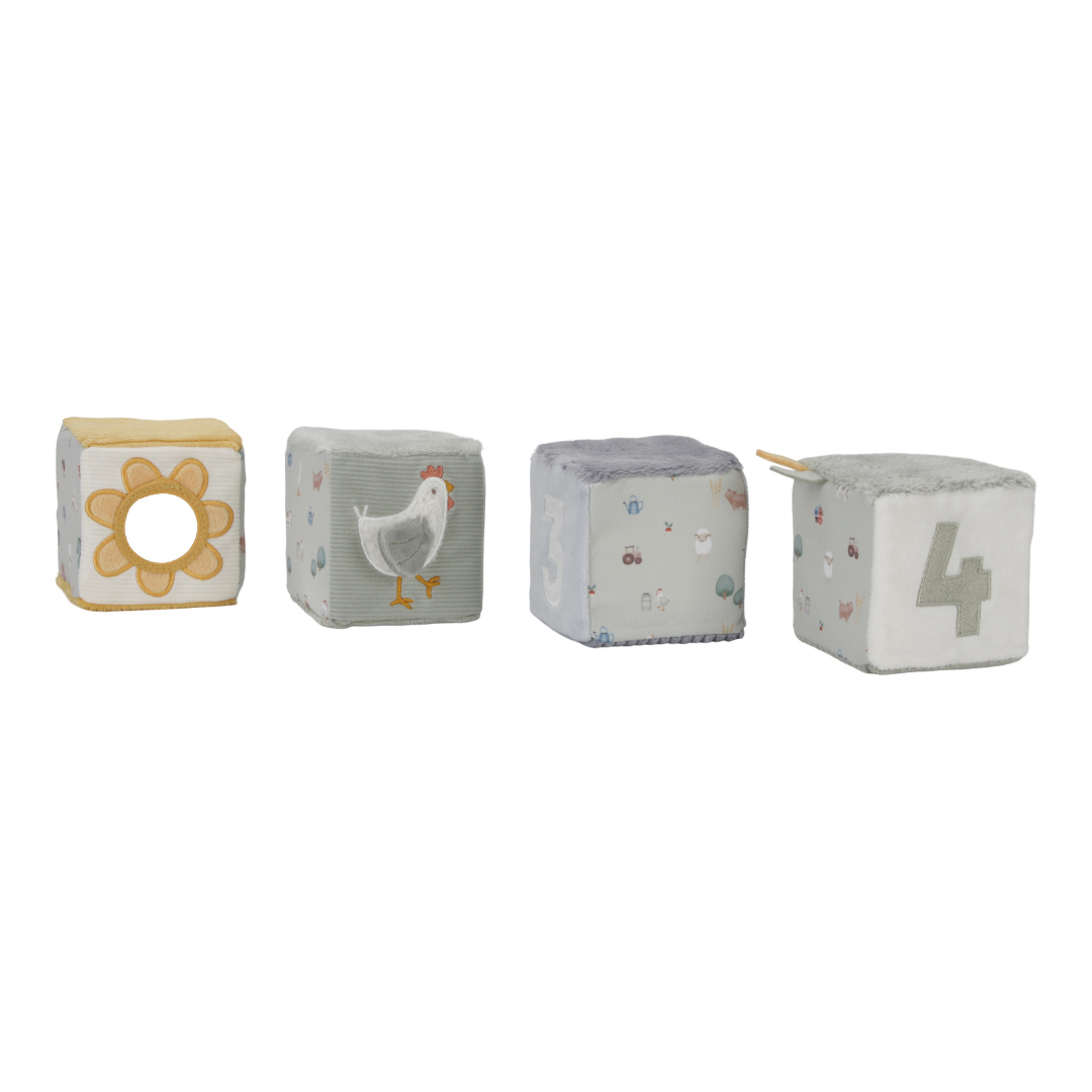 Little Dutch Soft Cubes – Little Farm (Set of 4)