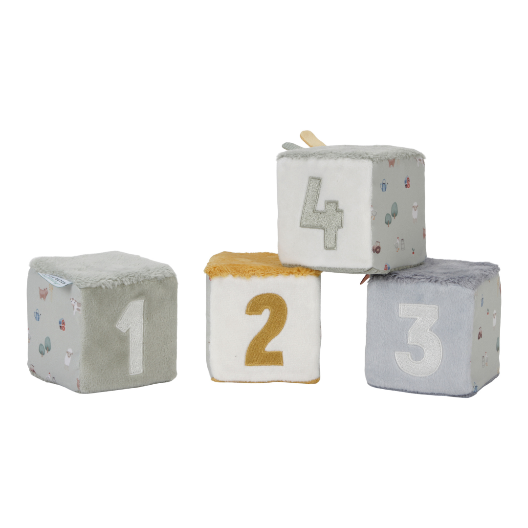 Little Dutch Soft Cubes – Little Farm (Set of 4)