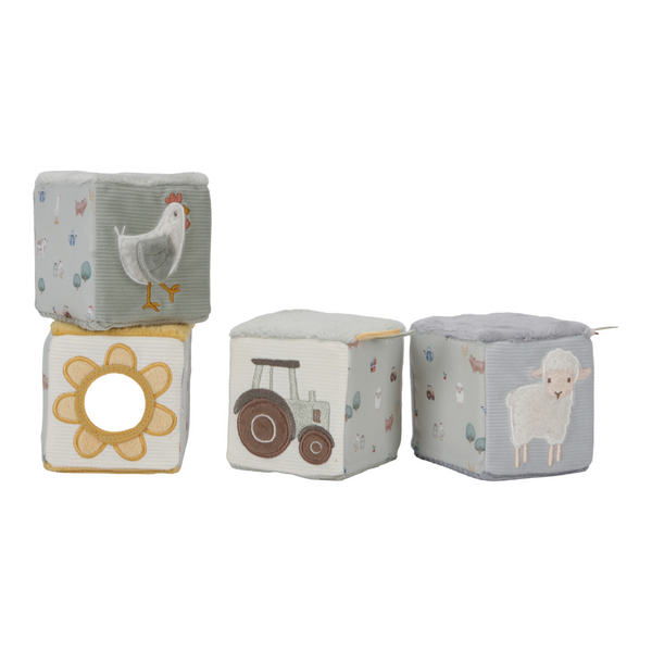 Little Dutch Soft Cubes – Little Farm (Set of 4)