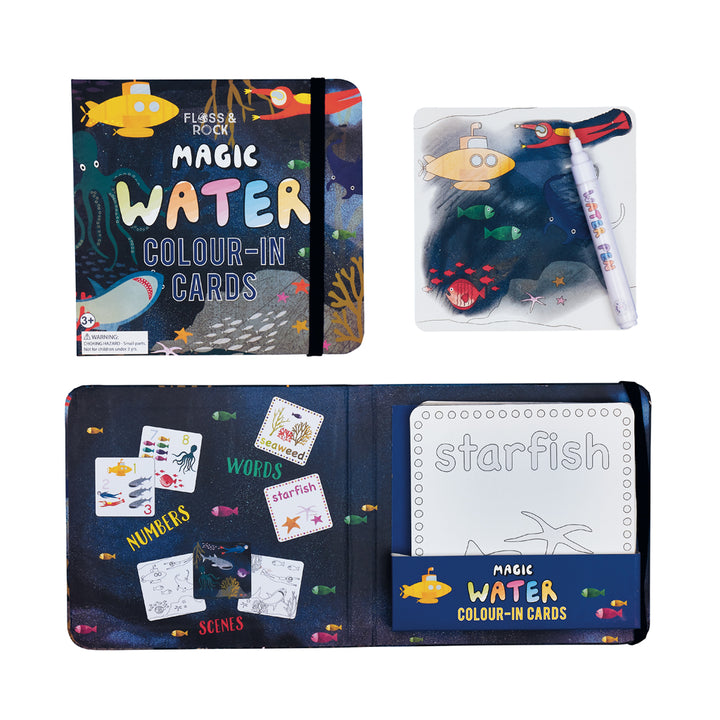 Floss &amp; Rock Magic Colour Changing Water Cards – Deep Sea
