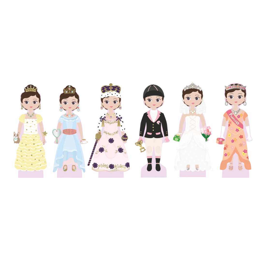Floss &amp; Rock Wooden Magnetic Dress Up Doll – Charlotte