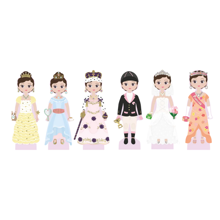 Floss &amp; Rock Wooden Magnetic Dress Up Doll – Charlotte