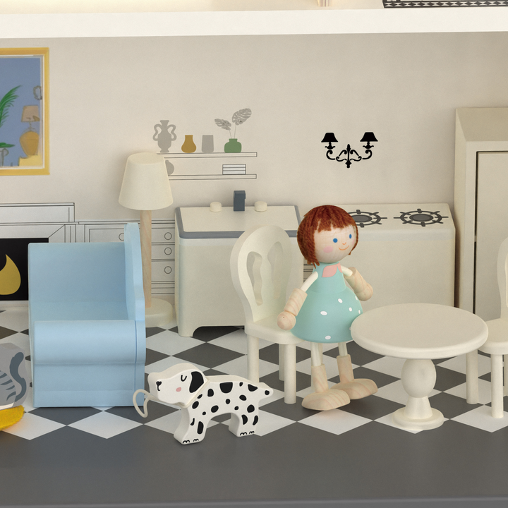 Classic World Vintage Wooden Dollhouse