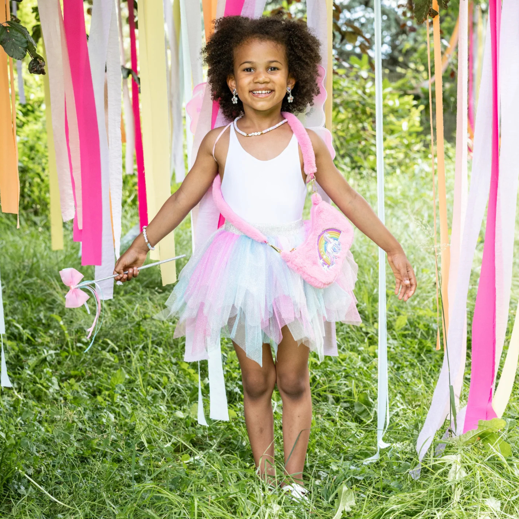 Great Pretenders Think Skirt with Fairy Wings & Wand Play Costume Set – Mint