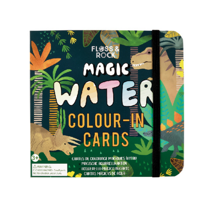 Floss &amp; Rock Magic Colour Changing Water Cards – Dinosaur