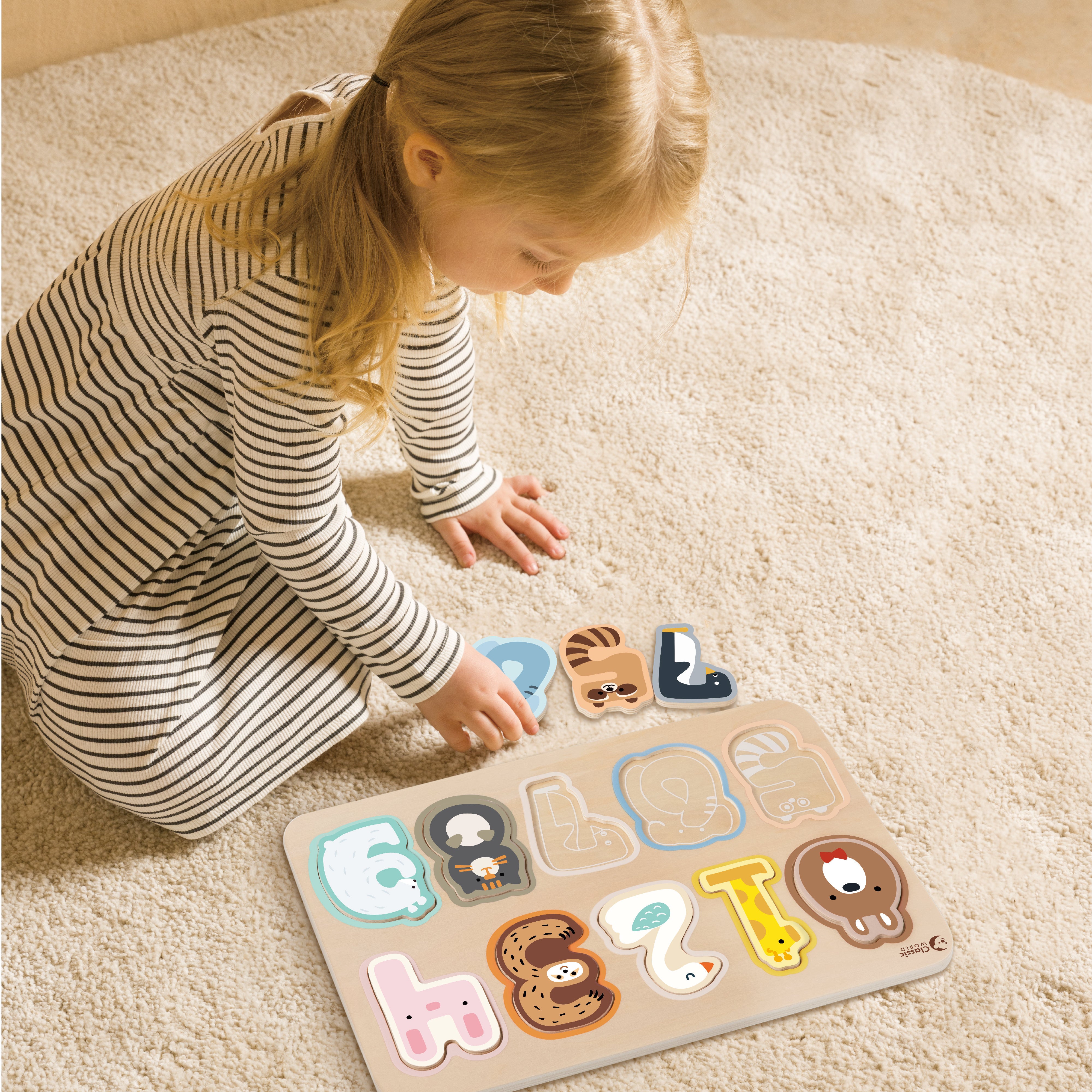 Classic World Wooden Puzzle – Number