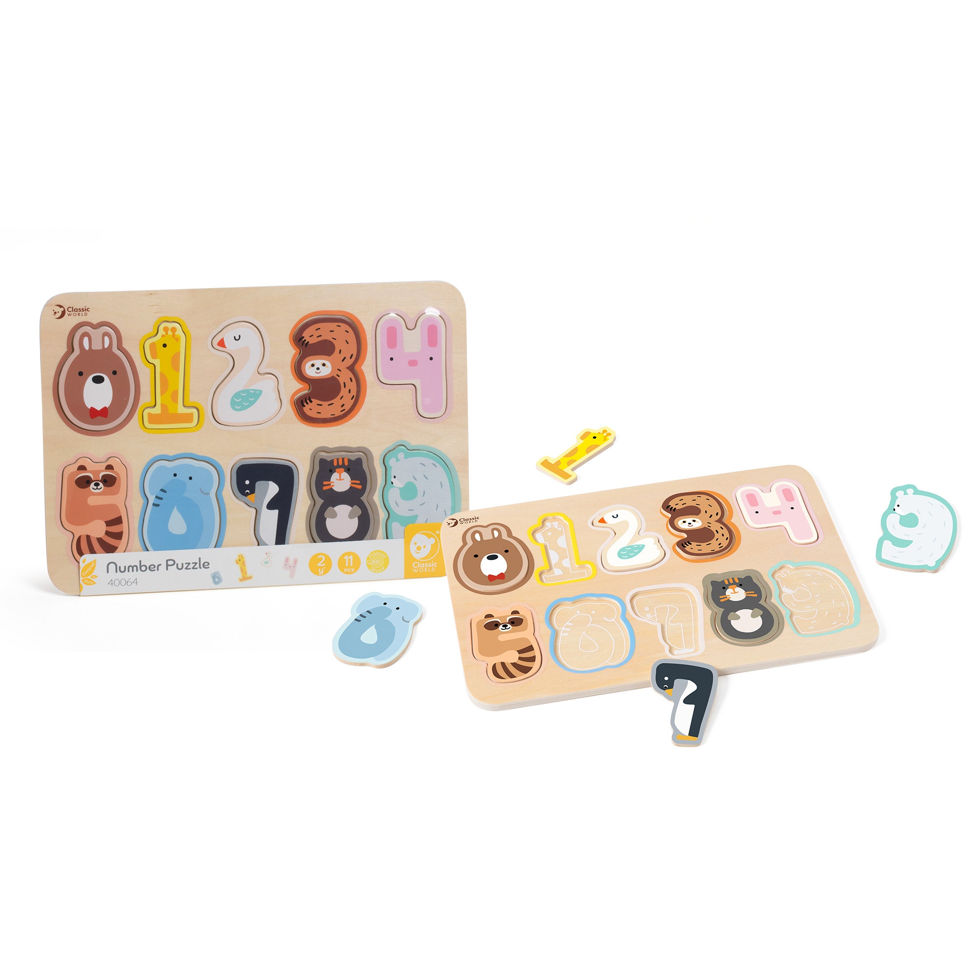 Classic World Wooden Puzzle – Number