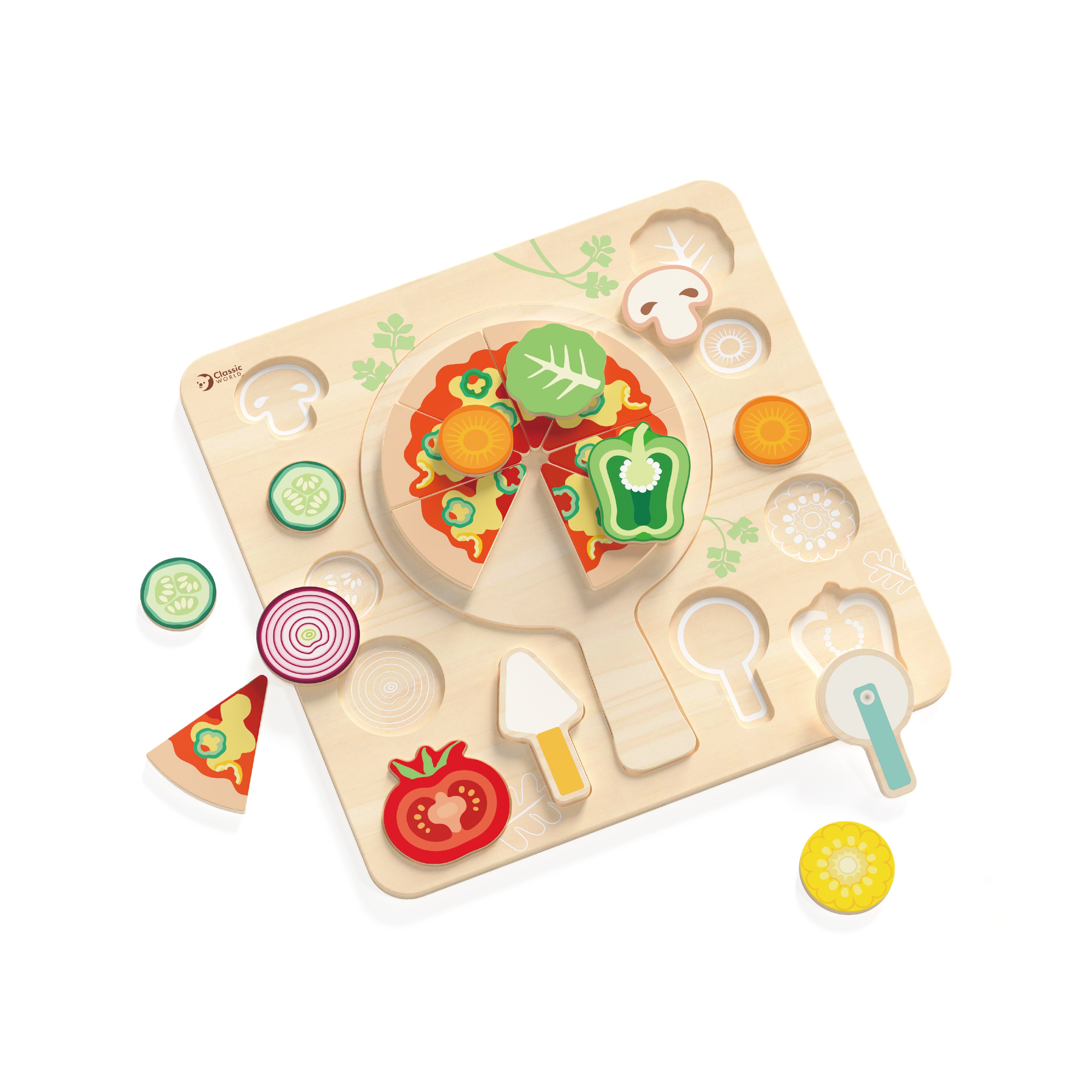 Classic World Wooden Puzzle – Pizza