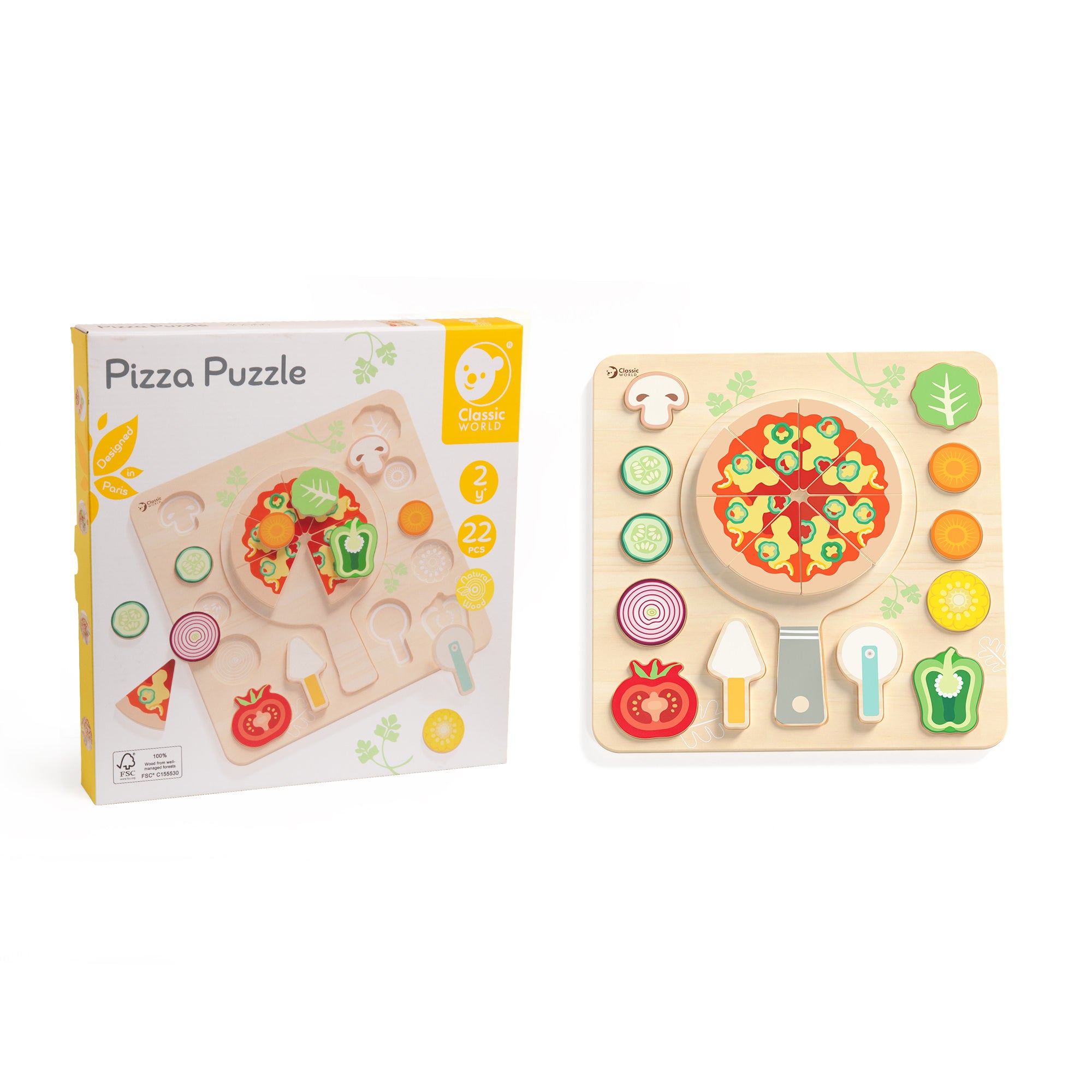 Classic World Wooden Puzzle – Pizza