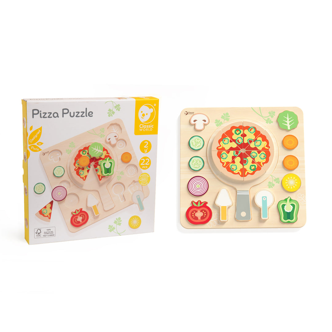 Classic World Wooden Puzzle – Pizza