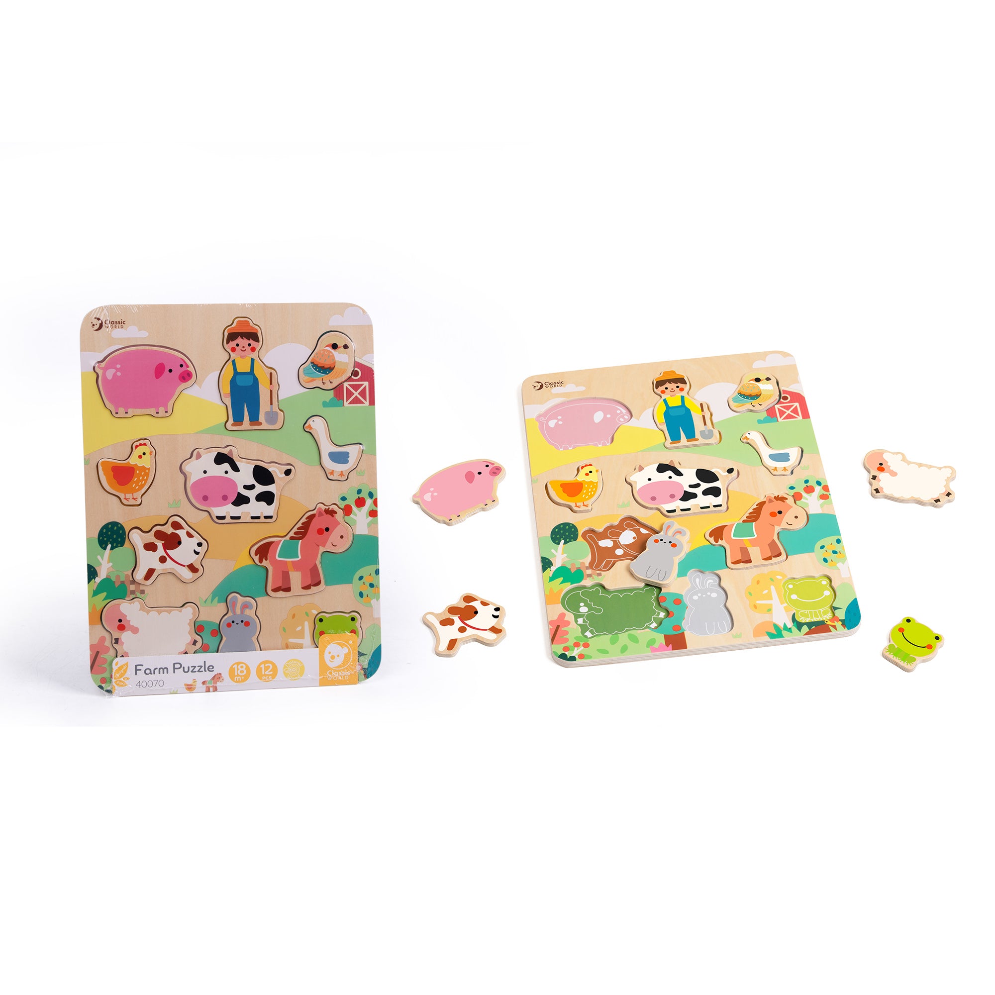 Classic World Wooden Puzzle – Farm