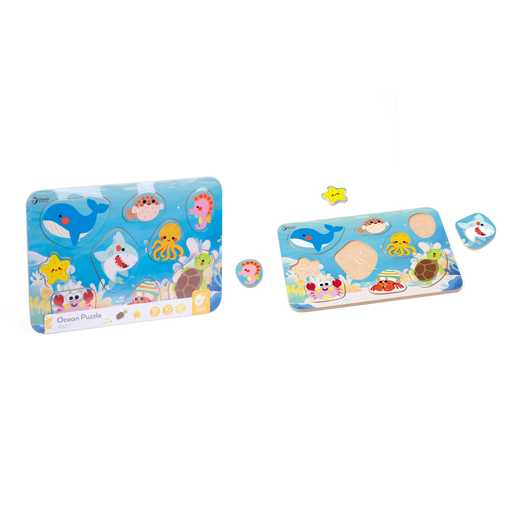 Classic World Wooden Puzzle – Ocean