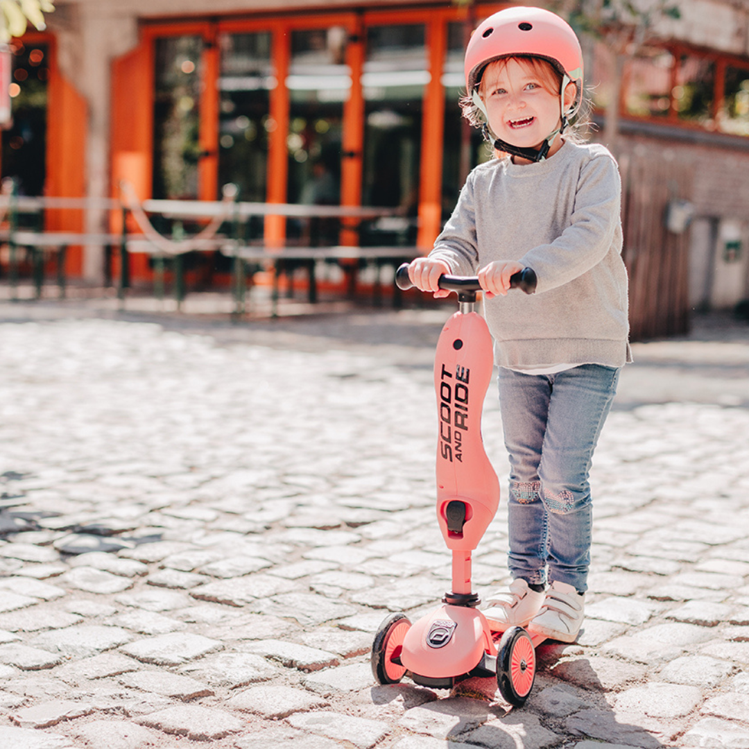 Scoot And Ride 2-in-1 Balance Bike & Scooter Highwaykick 1 – Peach