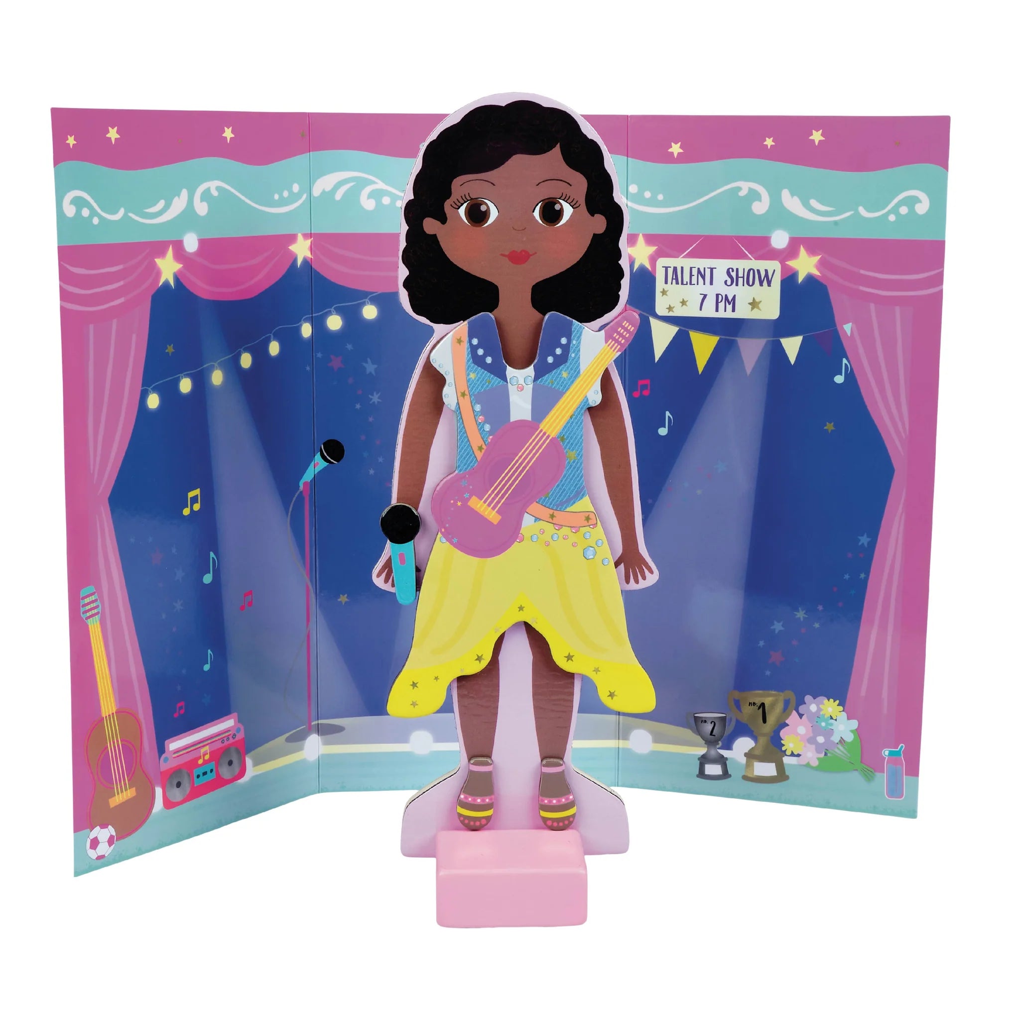 Floss & Rock Wooden Magnetic Dress Up Doll – Zoey