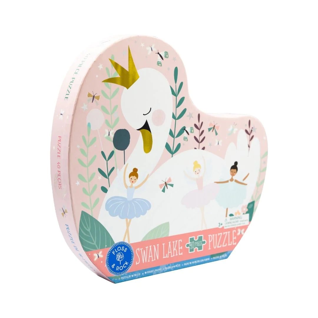 Floss &amp; Rock Enchanted Swan Shaped Puzzle – 40 Piece