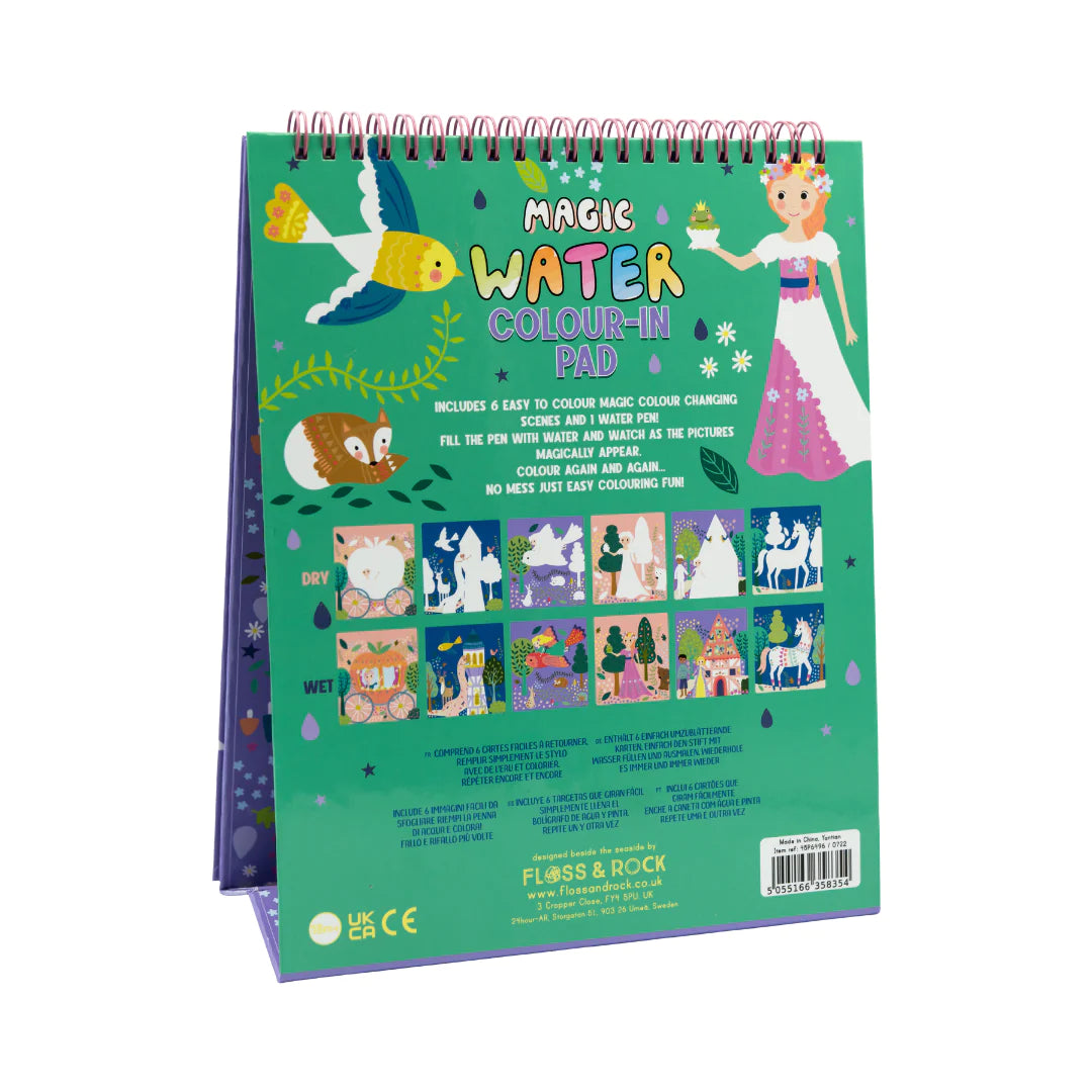 Floss & Rock Magic Colour Changing Water Card Easel & Pen – Fairy Tale