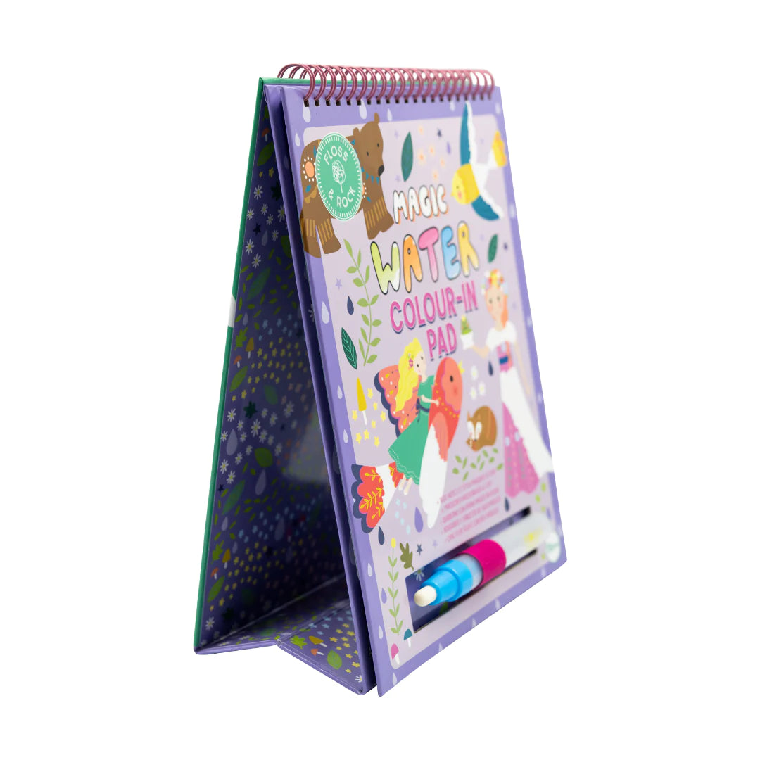 Floss & Rock Magic Colour Changing Water Card Easel & Pen – Fairy Tale