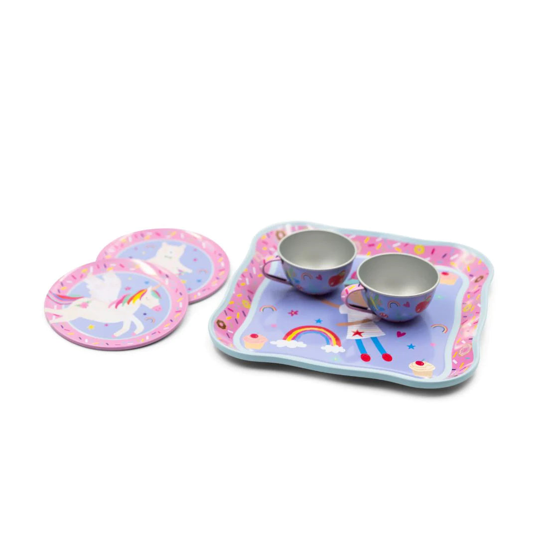 Floss &amp; Rock Tin Tea Set – Rainbow Fairy (7 Piece)