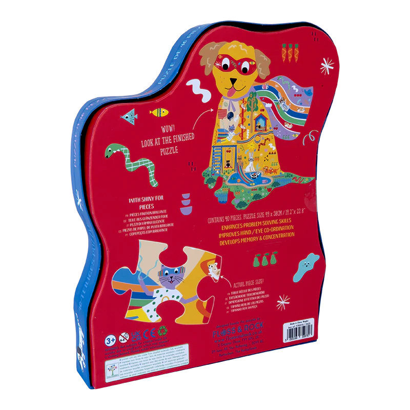 Floss &amp; Rock Pets Shaped Puzzle – 40 Piece