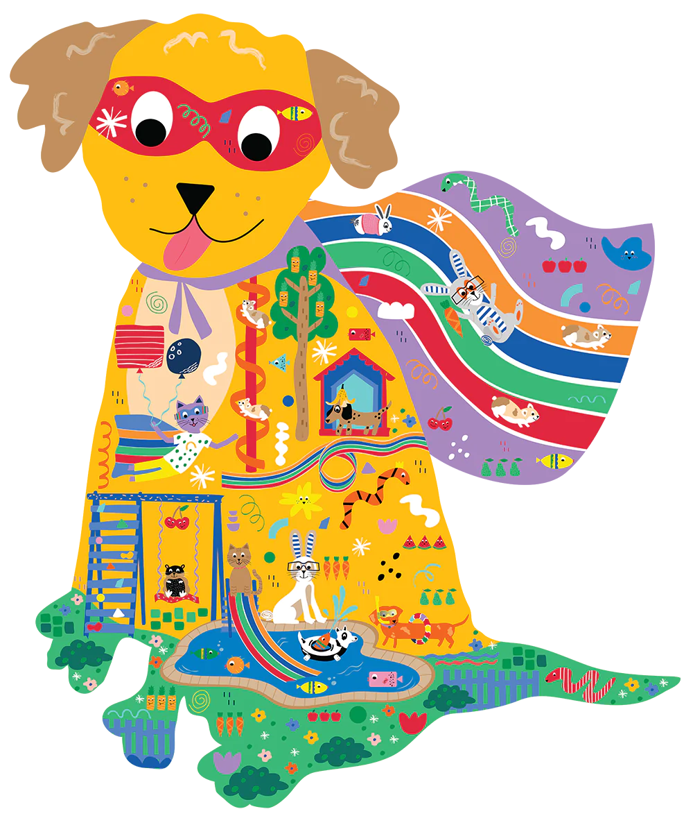 Floss &amp; Rock Pets Shaped Puzzle – 40 Piece