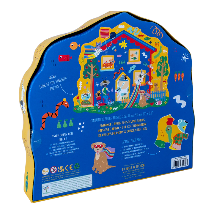 Floss &amp; Rock Pets Shaped Puzzle – 80 Piece