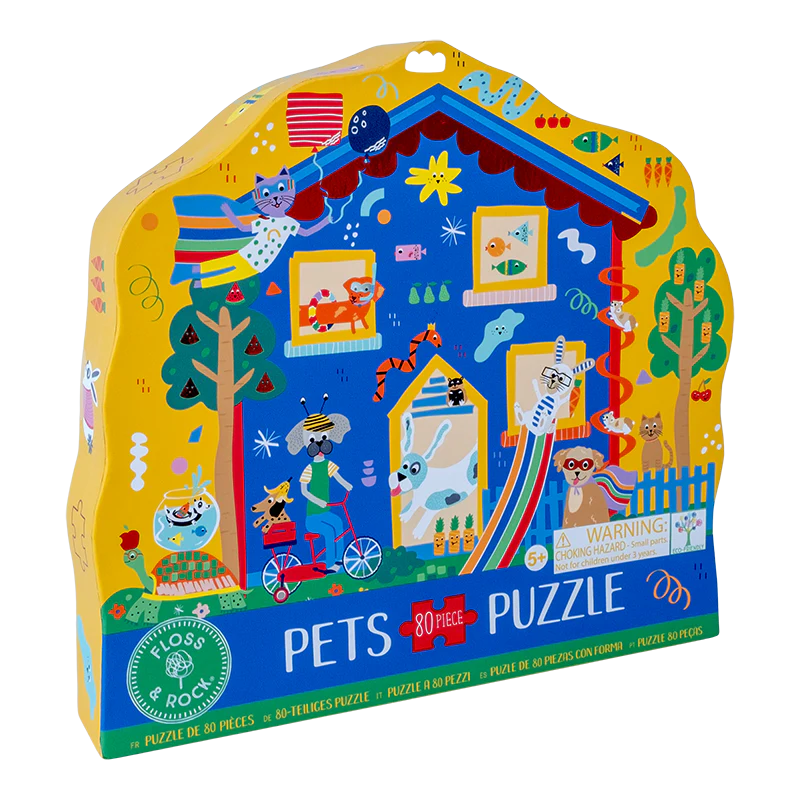 Floss &amp; Rock Pets Shaped Puzzle – 80 Piece