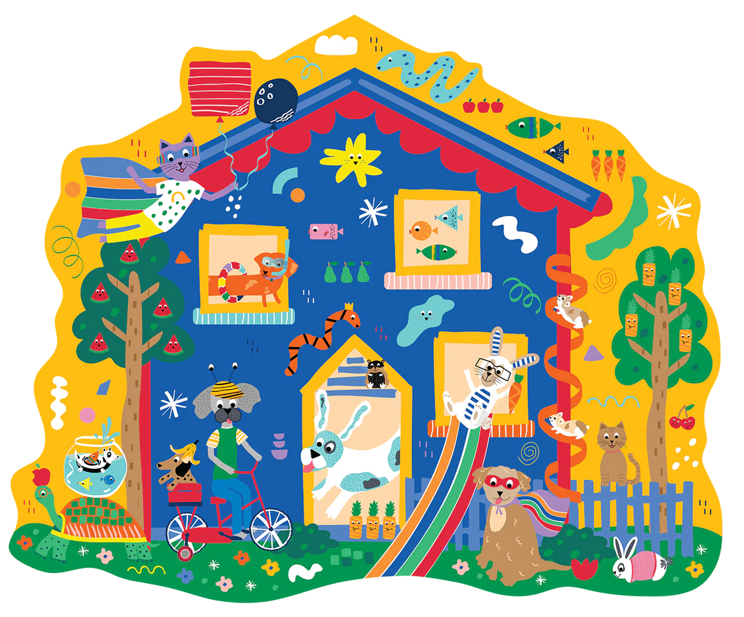 Floss &amp; Rock Pets Shaped Puzzle – 80 Piece