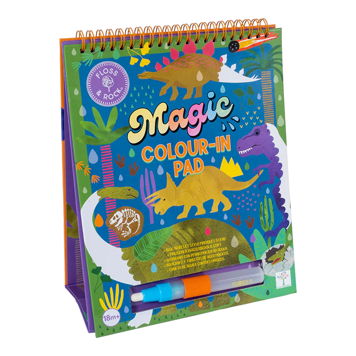 Floss &amp; Rock Magic Colour Changing Water Card Easel &amp; Pen – Dinosaur